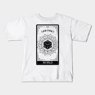 World Tarot Card D&D Nat 20 Dungeons & Dragons T-Shirt Black Kids T-Shirt